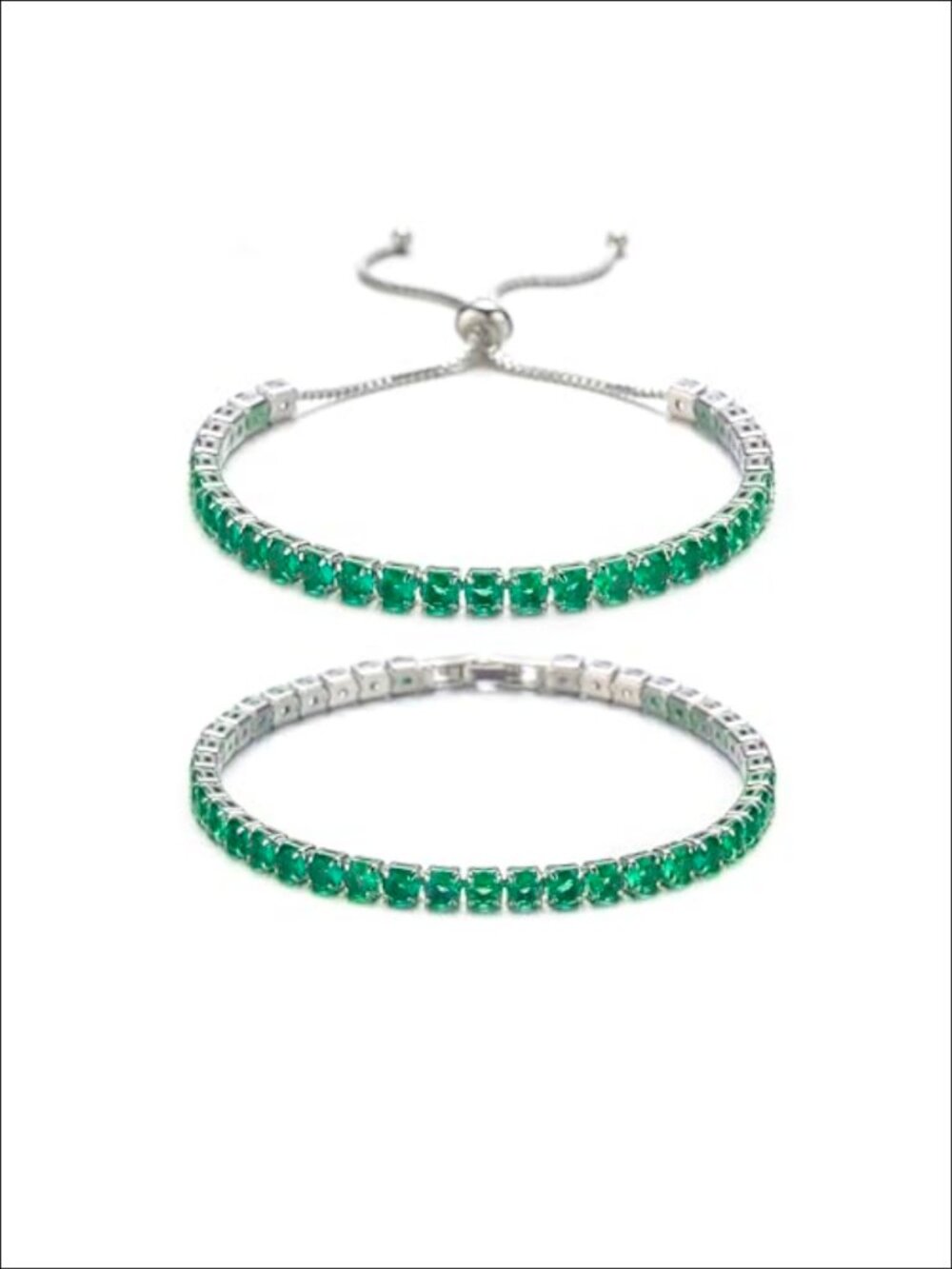 May Birthstone Tennis Bracelet for Women Hypoallergenic Tarnish Free Jewelry